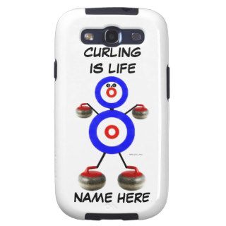 Curling Player Cartoon Galaxy S3 Cover