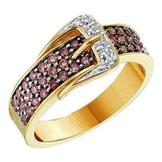 14K Yellow Gold 0.50 TCW Cognac Diamond Ring Will Ship With Free Velvet Jewelry Gift Box Anniversary Rings Jewelry