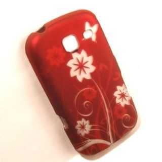 Samsung SCH S380c S380c Hard Red Flower Abstract Case Skin Cover Mobile Phone Accessory Cell Phones & Accessories