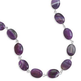 Dyed Purple Agate Necklace Jewelry
