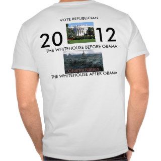 THE WHITEHOUSE BEFORE AND AFTER OBAMA T SHIRT