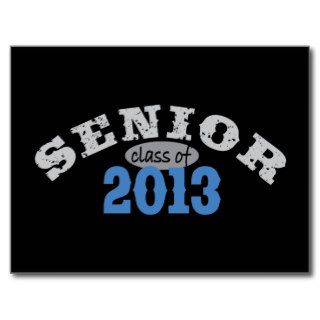 Senior 2013 Blue Post Card