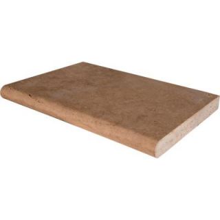 MS International Mediterranean Walnut 16 in. x 24 in. Brushed Travertine Pool Coping (10 Piece / 26.7 Sq. ft. / Pallet) LCOPTWAL1624HUFBR