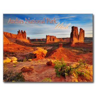 Courthouse Towers in Arches National Park, Utah Post Card