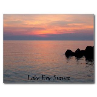 Lake Erie Sunset Post Card