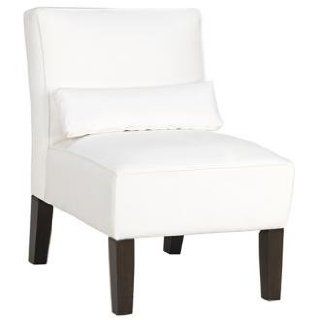 White Velvet Armless Club Chair   Living Room Chairs