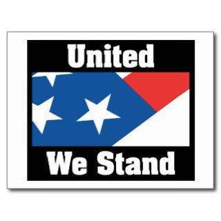 United We Stand USA ~ U.S. Flag Patriot Post Cards
