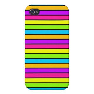 Bright Neon Stripes iPhone 4 iPhone 4 Case