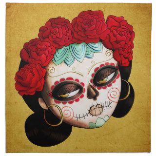 Beautiful Mexican Catrina Napkin