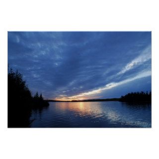 Minnesota water at sunset print