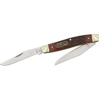 Frost Cutlery & Knives OC555RPB Ocoee River Muskrat Pocket Knife with Red Pick Bone Handles  Folding Camping Knives  Sports & Outdoors