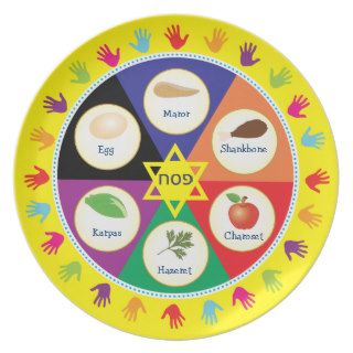 Colorful Hands Kids Passover Seder Plate
