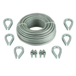 Everbilt 1/8 in. x 30 ft. Vinyl Coated Wire Rope Kit 810632