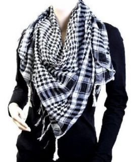 Houndstooth Square Shawl, Black and White Fashion Scarves