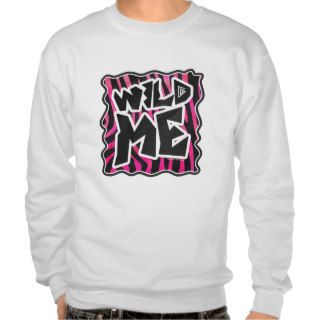 Zebra Black and Hot Pink Print Pull Over Sweatshirts