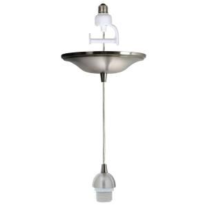 Worth Home Products Brushed Nickel Instant Light Pendant with Conversion Adapter PAN 1200H