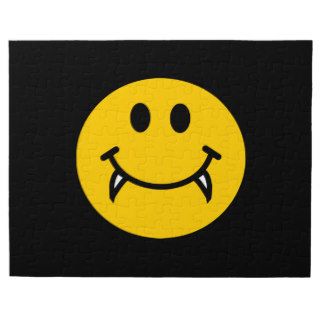 Vampire smiley face with fangs puzzle
