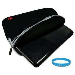 Black Neoprene Protective Sleeve Cover Carrying Case with Carrying Handles and Exterior Accessory Pocket for Sony S1 Playstation Tablet / Sony S1 Media 9.4 inch Google Android 3.0 Honeycomb Tablet + SumacLife TM Wisdom Courage Wristband Computers & Ac