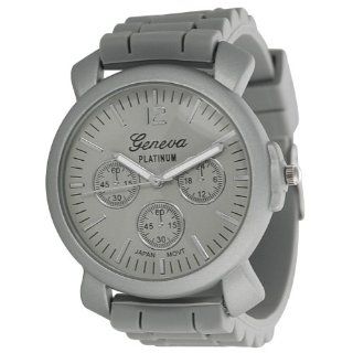 GP by Brinley Co. Men's Chronograph style Grey Silicone Watch at  Men's Watch store.