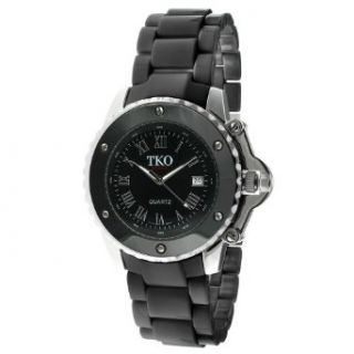 TKO ORLOGI Women's TK575 BK Genuine Ceramic Black Dial Watch Watches