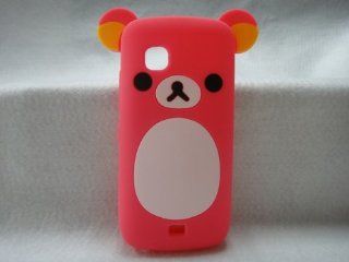 bear teddy 3D ear Cute lovely Soft Silicone Case Cover For Nokia C5 03 PINK Cell Phones & Accessories