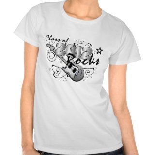 Class of 2012 Rocks Guitar Design T shirt