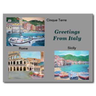Italy Greetings Postcard