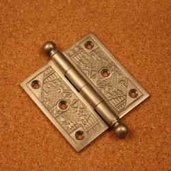 Handcrafted Pewter Finished Solid Brass Decorative Hinges (Pack of Three) Door Accessories