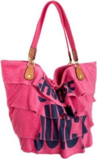 Juicy Couture Beach Gen Y Ruffle Tote,Flamingo,one size Shoes