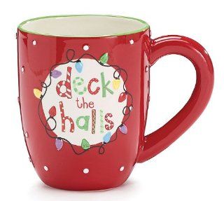 "Deck the Halls" 15oz Christmas Coffee Mug Great Holiday Gift Coffee Cups Kitchen & Dining