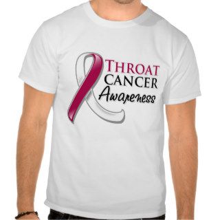 Throat Cancer Awareness Ribbon Tshirt