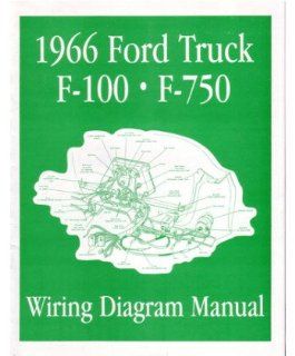 1966 Ford F 100 F 150 To F 750 Truck Electrical Wiring Diagrams Schematic Manual Automotive