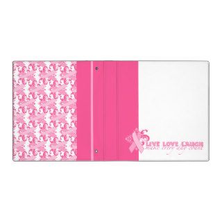 Pink Ribbons Every Day Vinyl Binder