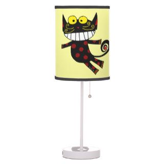 cartoon black cat table lamp