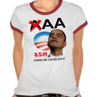 Obama's Credit Rating   AA T shirt
