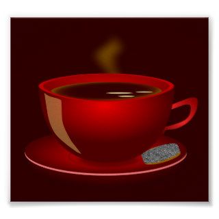 cup_of_tea_Vector_Clipart TEA COFFEE Red Mug Posters