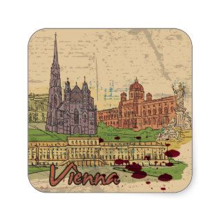 Vienna Austria Square Sticker