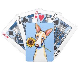 Sunny Ibizan Hound Wirehaired Off Leash Art™ Card Decks