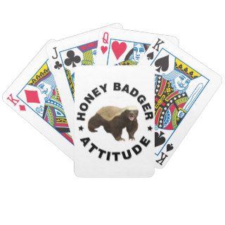 Honey badger has attitude playing cards