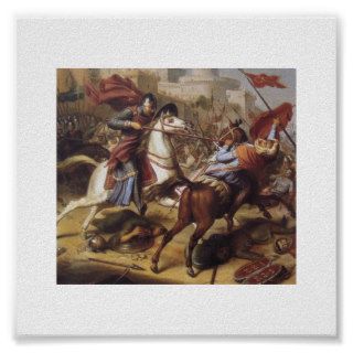 King Arthur Riding into Battle Poster