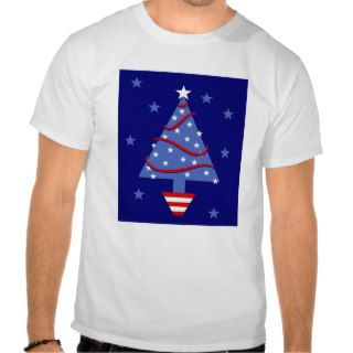 Patriotic Christmas Tree Tshirts