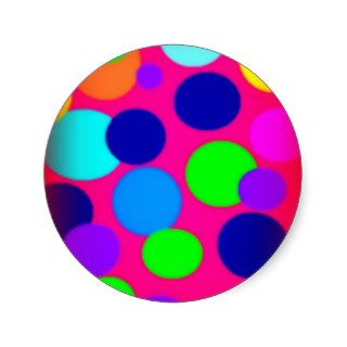 Retro Dots Neon Stickers