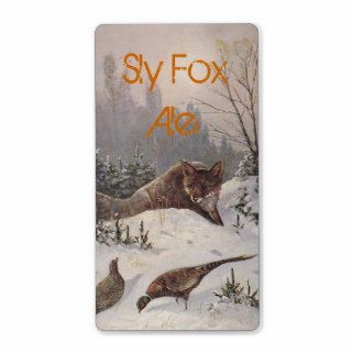 Sly Fox label Homebrewing beer Home bottle label