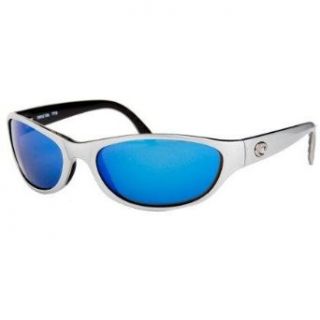 Costa Del Mar Triple Tail Sunglasses Polarized Costa 580 Glass Lenses (Metallic Silver / Blue) Clothing