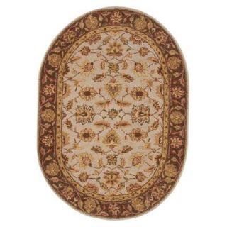 Home Decorators Collection Old London Beige 4 ft. 6 in. x 6 ft. 6 in. Oval Area Rug 4561665410