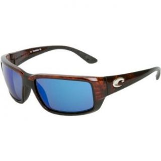 Costa Del Mar Fantail Polarized Sunglasses   Costa 580 Glass Lens Tortoise/Blue Mirror, One Size Clothing