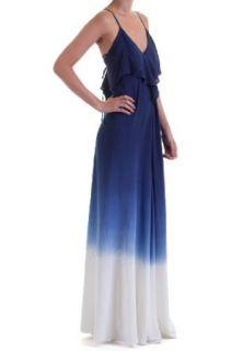 Dip Dyed Ombre Maxi Dress Navy Small