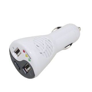 Taichi Style 2 in 1 USB 12v 24v Car Charger 5v 1a 2.4a 2 Ports USB with Car Battery Status Level LED Indicator **Ablegrid Trademarked**  Vehicle Cd Changers 
