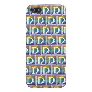 RAINBOW BLOCK LETTER D iPhone 5 COVER