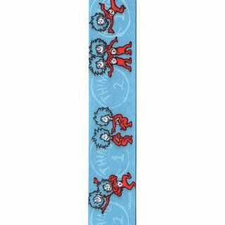 Offray Dr. Seuss Craft Ribbon, 7/8 Inch x 9 Feet, Thing One Thing Two Blue